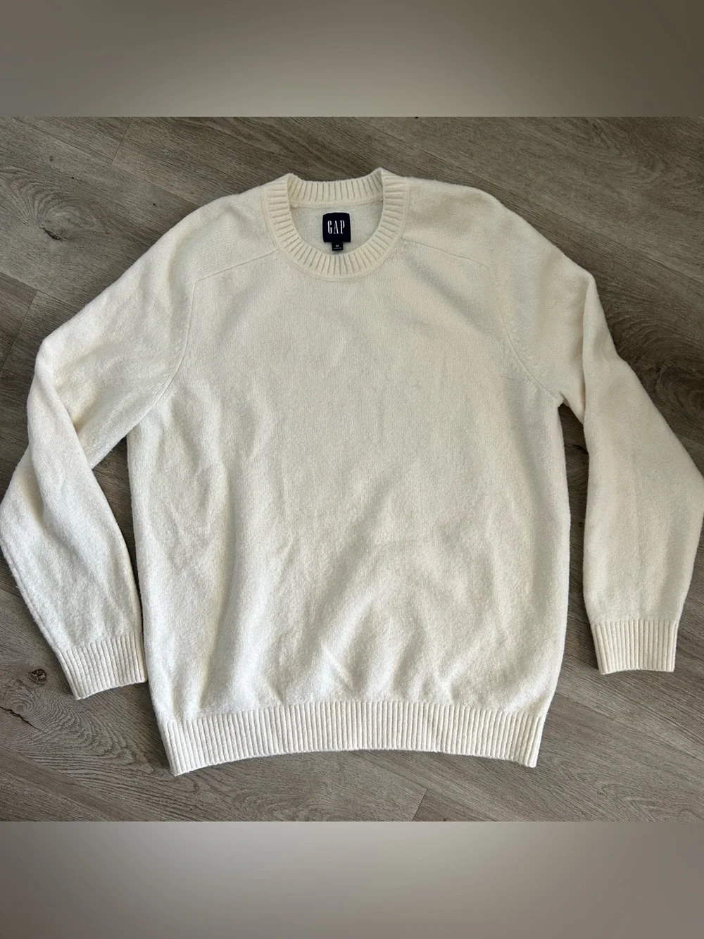 GAP Men Cream Crewneck Jumper